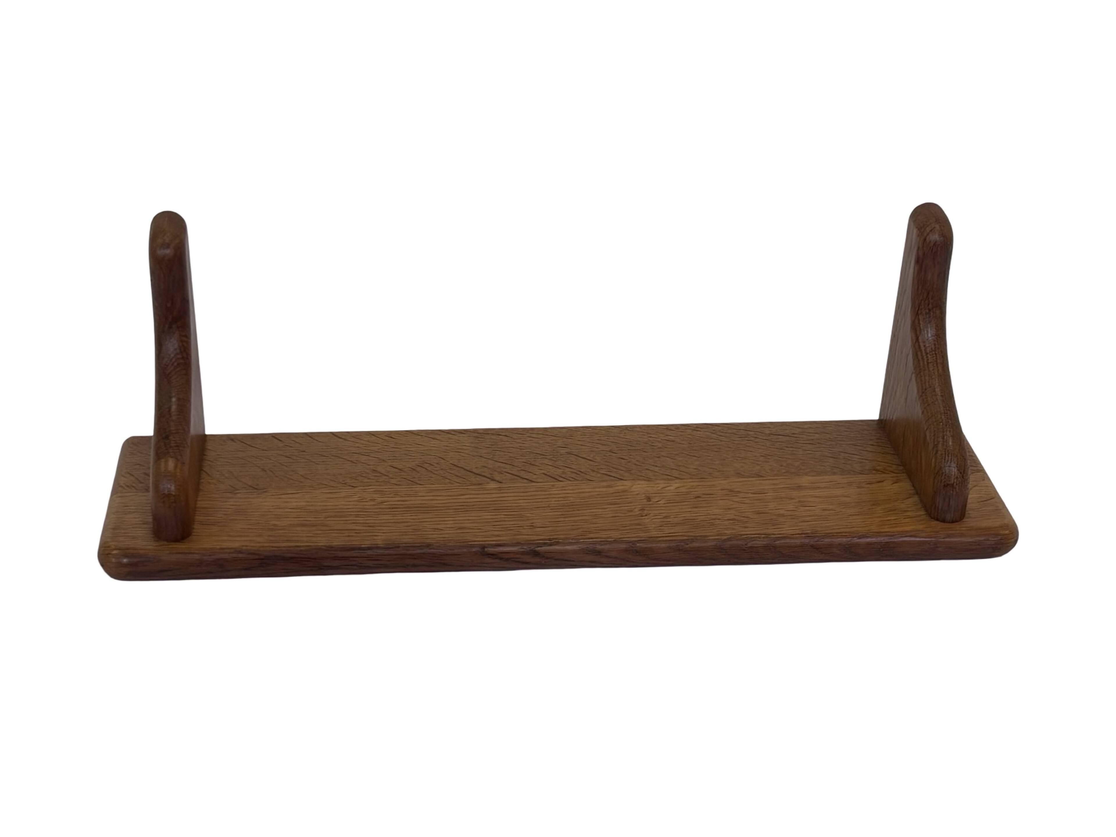 Vintage book shelf wall rack 1970s wood minimalist design