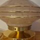 Art Deco glass touch lamp in pink Clichy glass