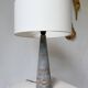 Lampe de table céramique bleue style 1950
