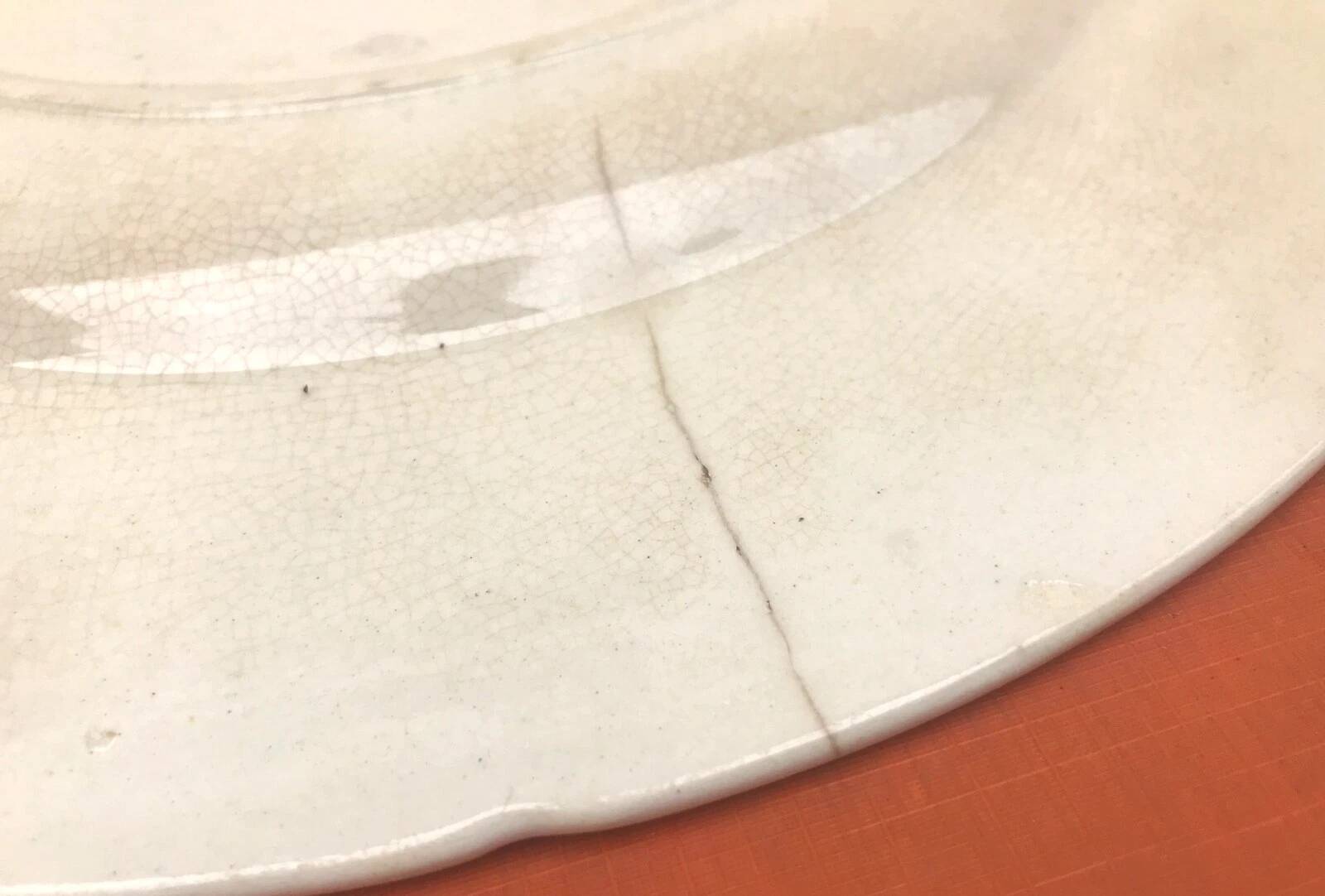 Gien Earthenware Antique Serving Dish Bird Decor