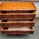 Varnished wooden chest of drawers with 3 drawers