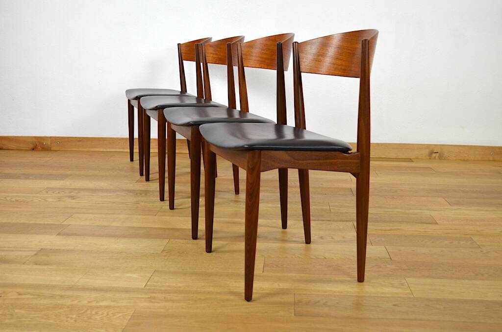 4 Danish chairs in teak JYDSK Mobelindustri 1960