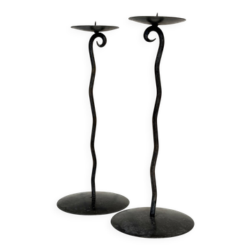 Pair of candlesticks, Folk art, 1950