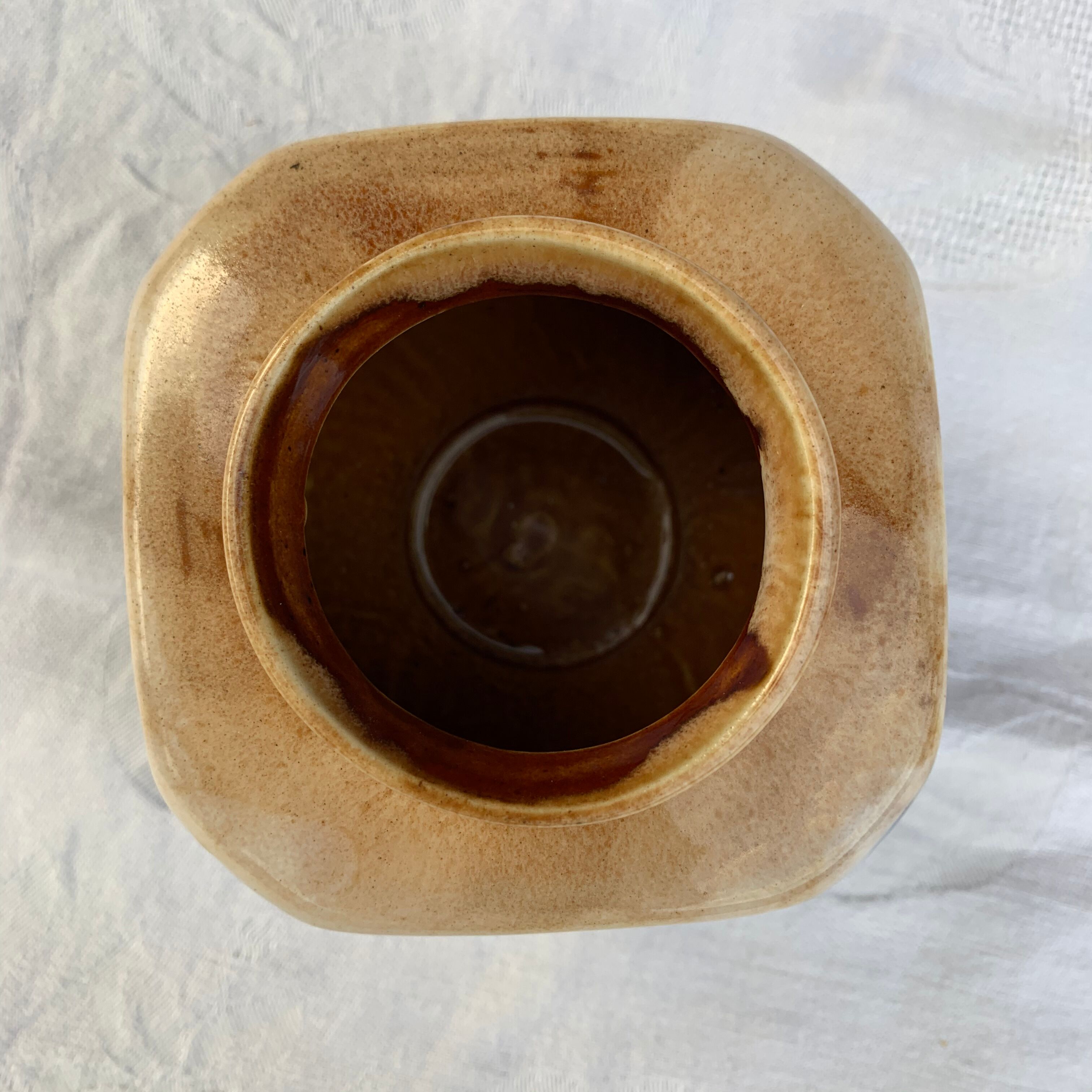 Glazed terracotta vase