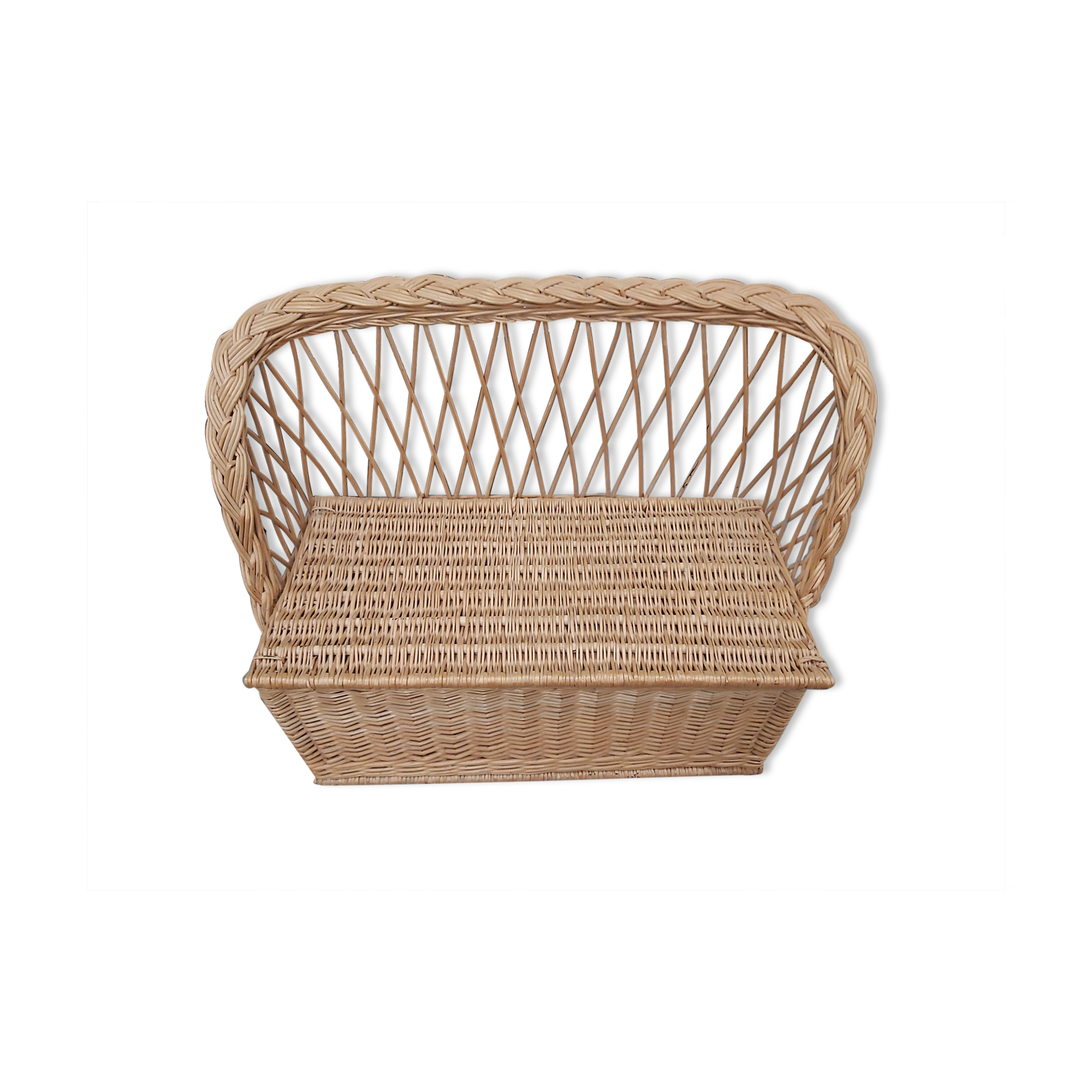 Child chest bench in rattan