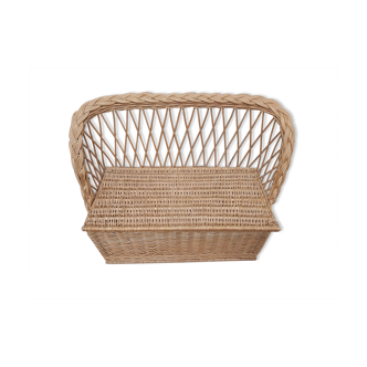 Banc coffre d'enfant en rotin