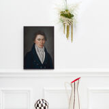 Portrait print man in pastel 1818 - 18 x 24 cm