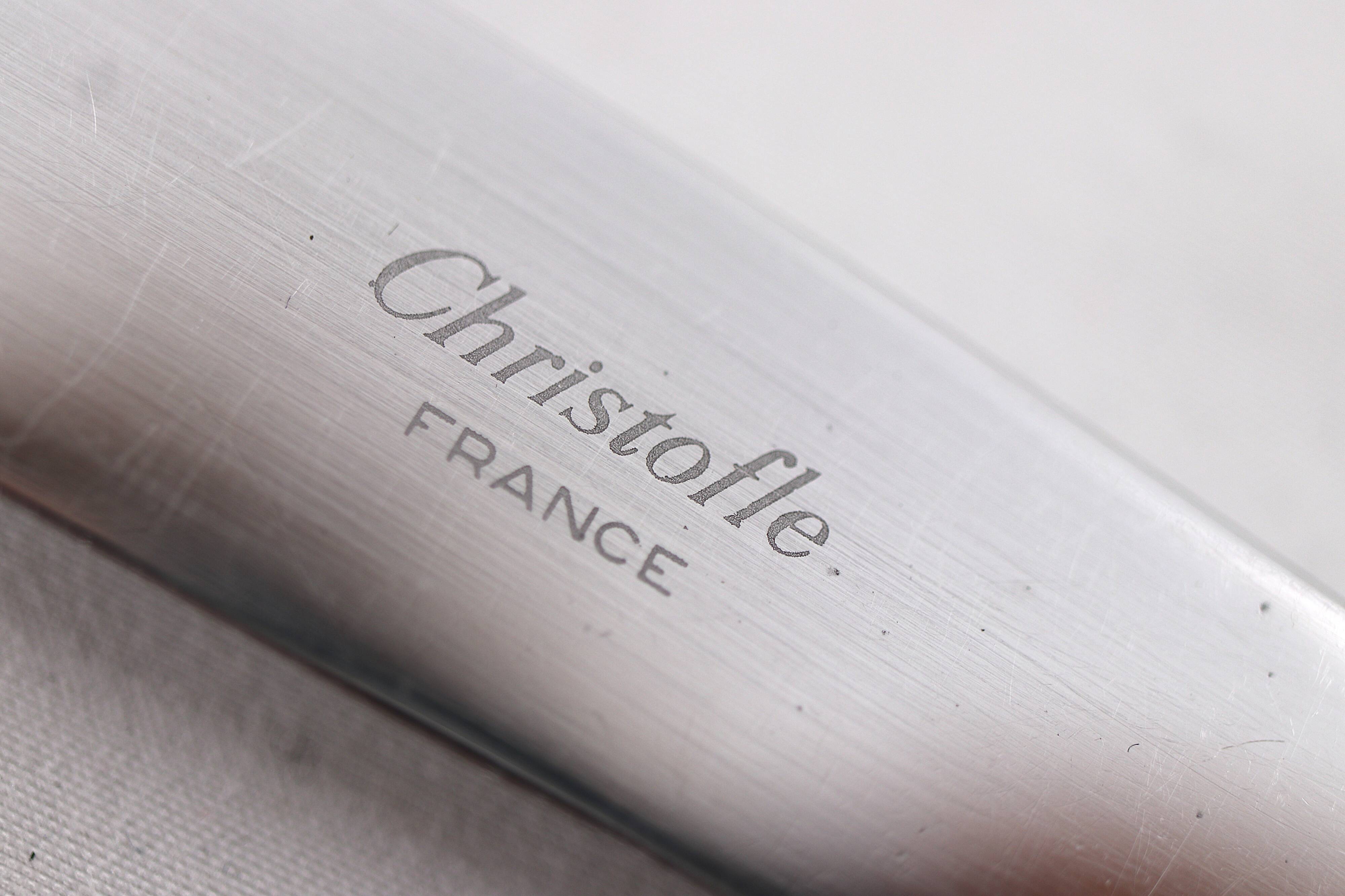Christofle Albi 24 couteaux: 12 de table + 12 dessert, métal argenté