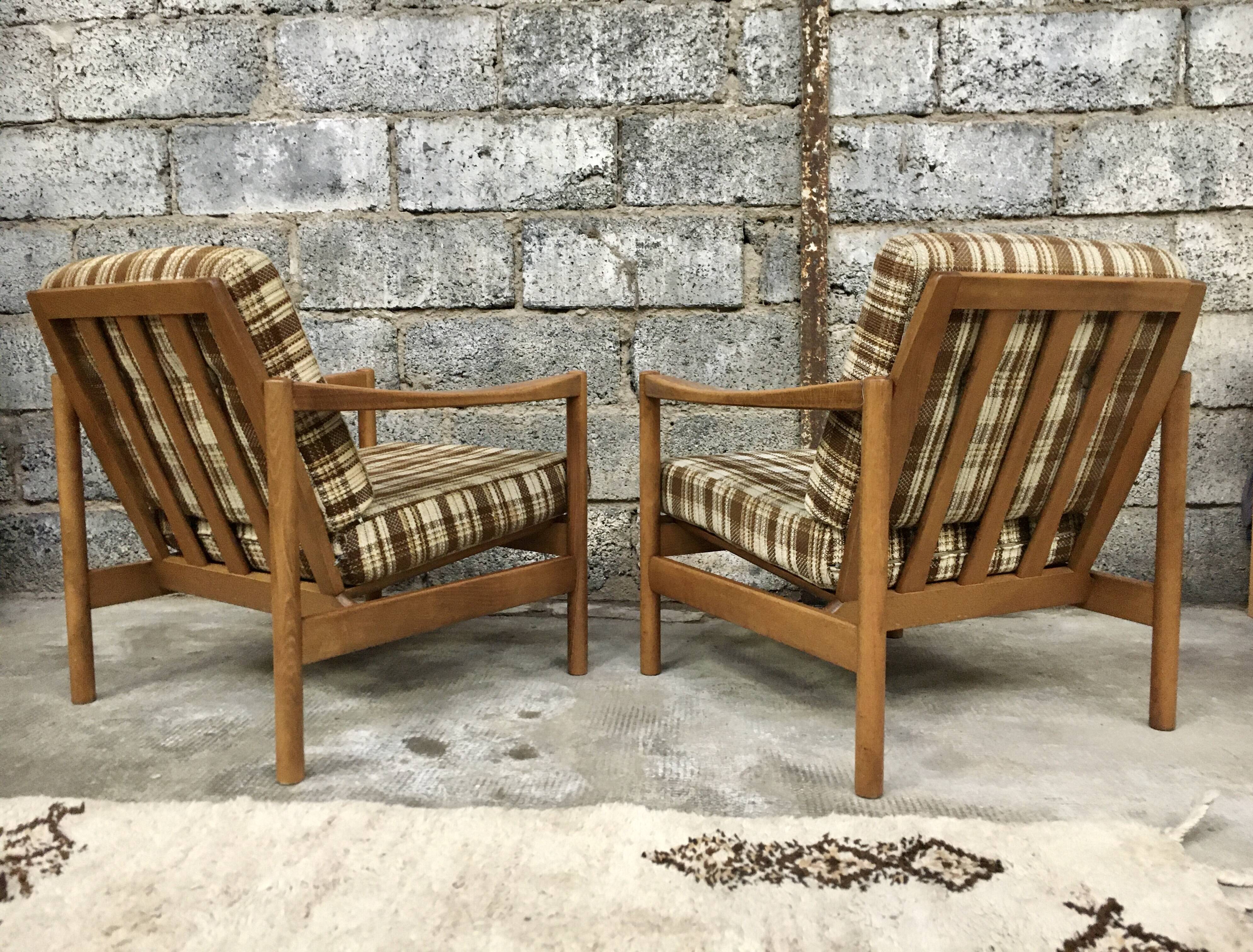 Pair of Scandinavian armchair fabric tiles