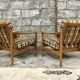 Pair of Scandinavian armchair fabric tiles