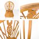 Paire de chaises vintage bois clair, dossier à barreaux, style campagne chic
