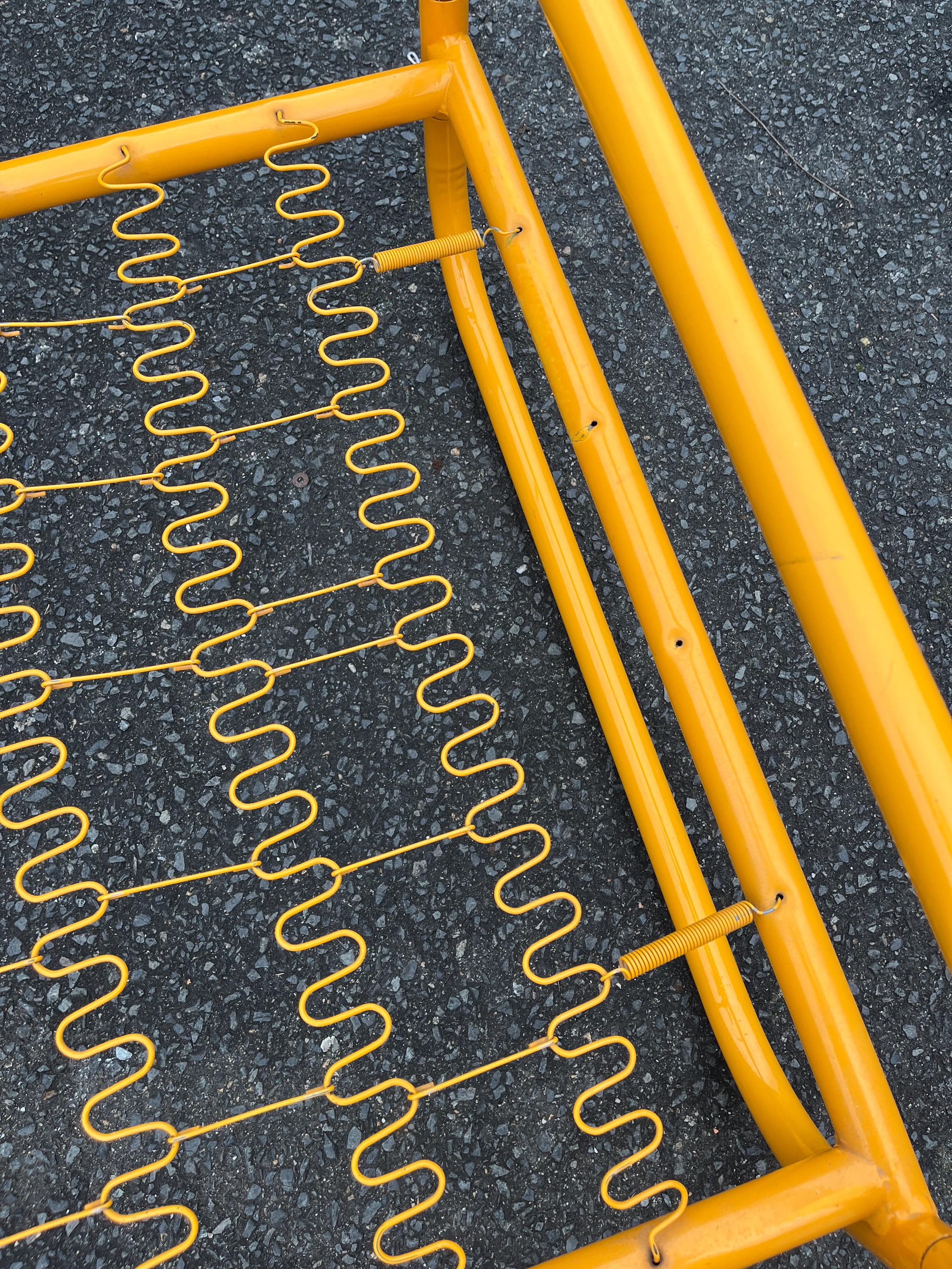Pair of metal beds by Marc Berthier, Twenty Tube collection, 1972
