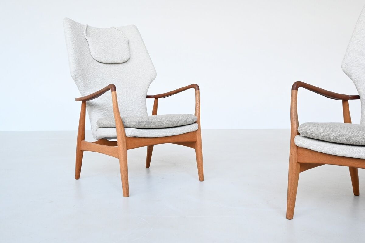 A. Madsen and H. Schubell “Kirsten” lounge chairs Bovenkamp Netherlands 1960