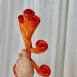 Vintage coral candlesticks, 1970s