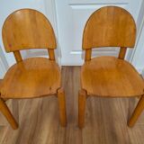Pair of pine chairs, designed by Rainer Daumiller, Denmark 1970s