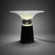 VISTOSI - RARE LAMP WITH LEATHER BASE AND GLASS - ITALY - 1970