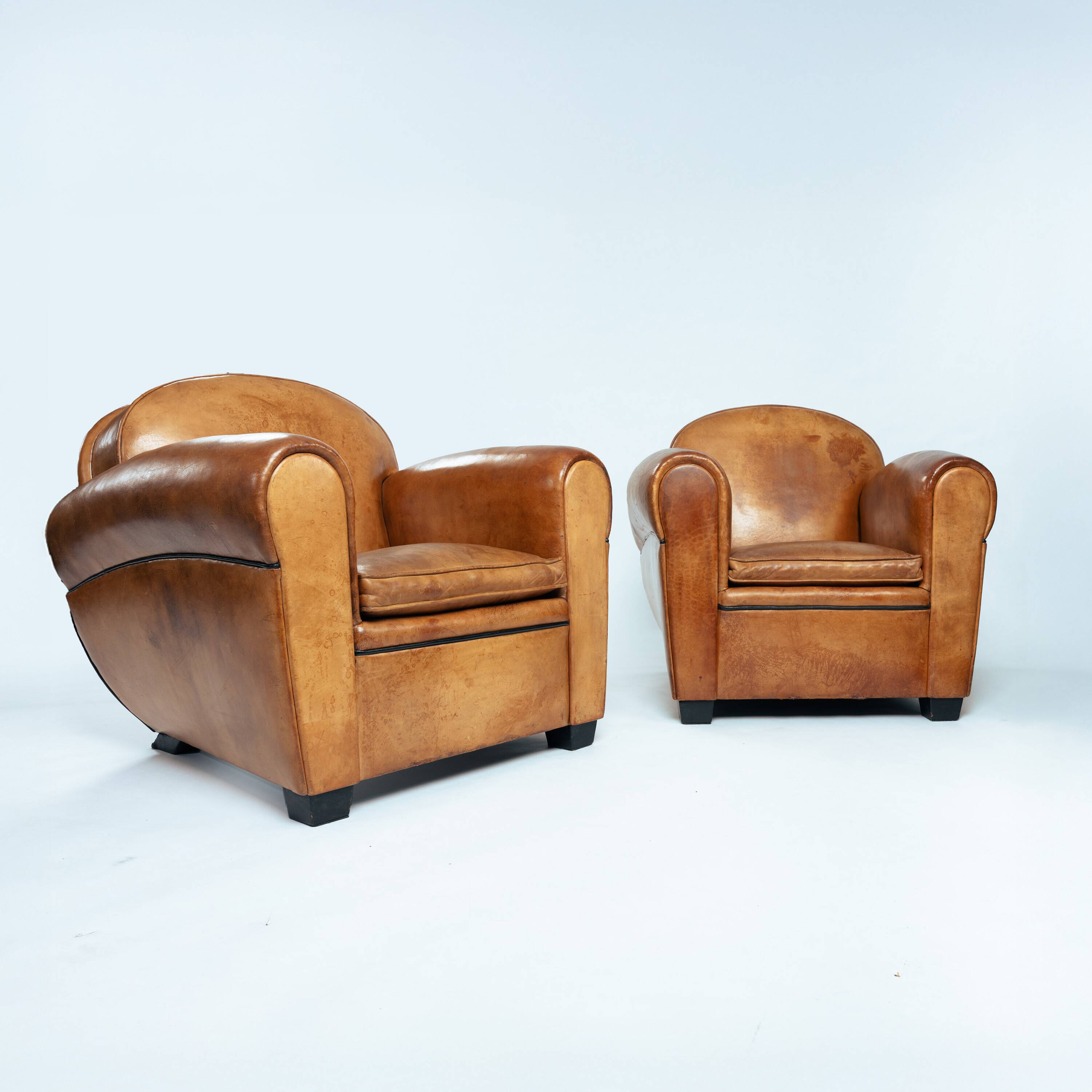 Pair of Bart van Bekhoven club lounge chairs, The Netherlands 1990s