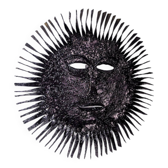 Brutalist XL sun light, popular art, Spain, 1970