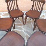 Suite of 6 bistrot chairs 1960