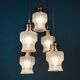 Mid-century glass cascade chandelier, Italy, 1970s.