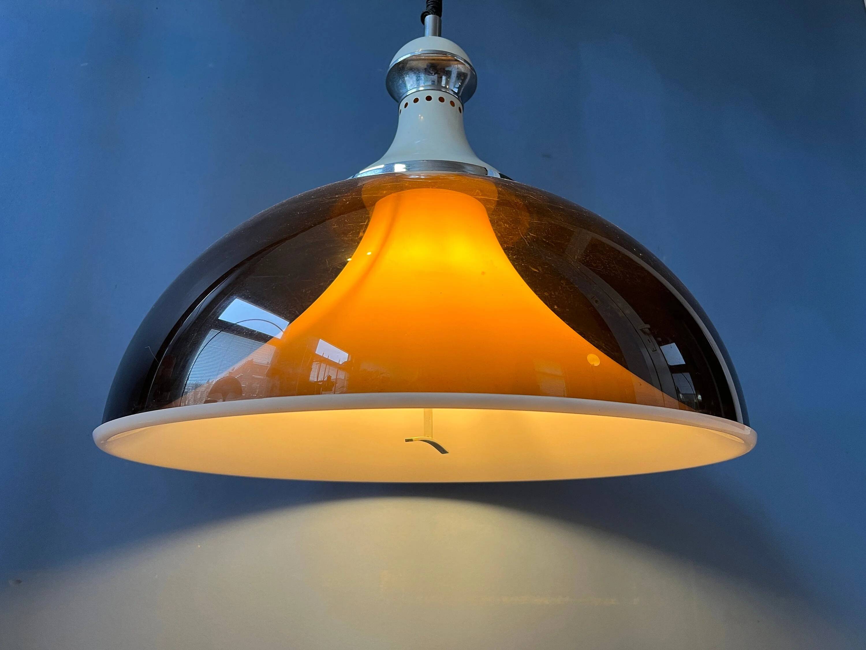 Large Space Age suspension Stilux Milano mid-century