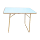 Old Foldable Camping Table Turquoise Blue