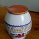 Enamelled ceramic vase with hand-painted décor
