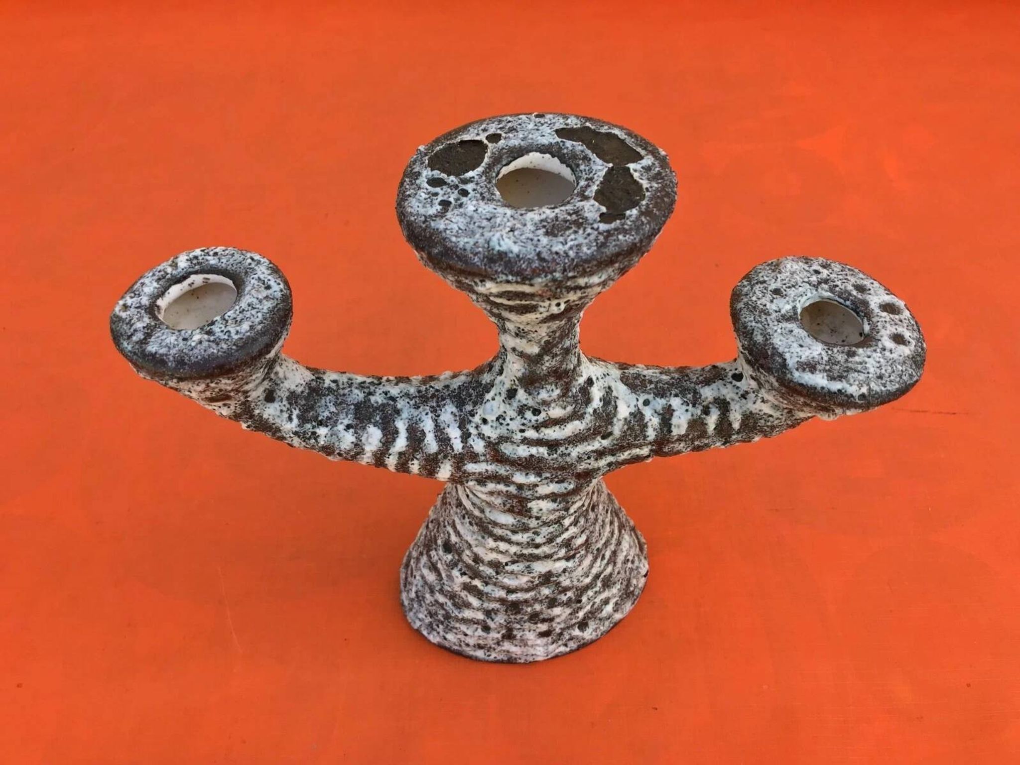 1960s Pair of Ceramic Candlesticks