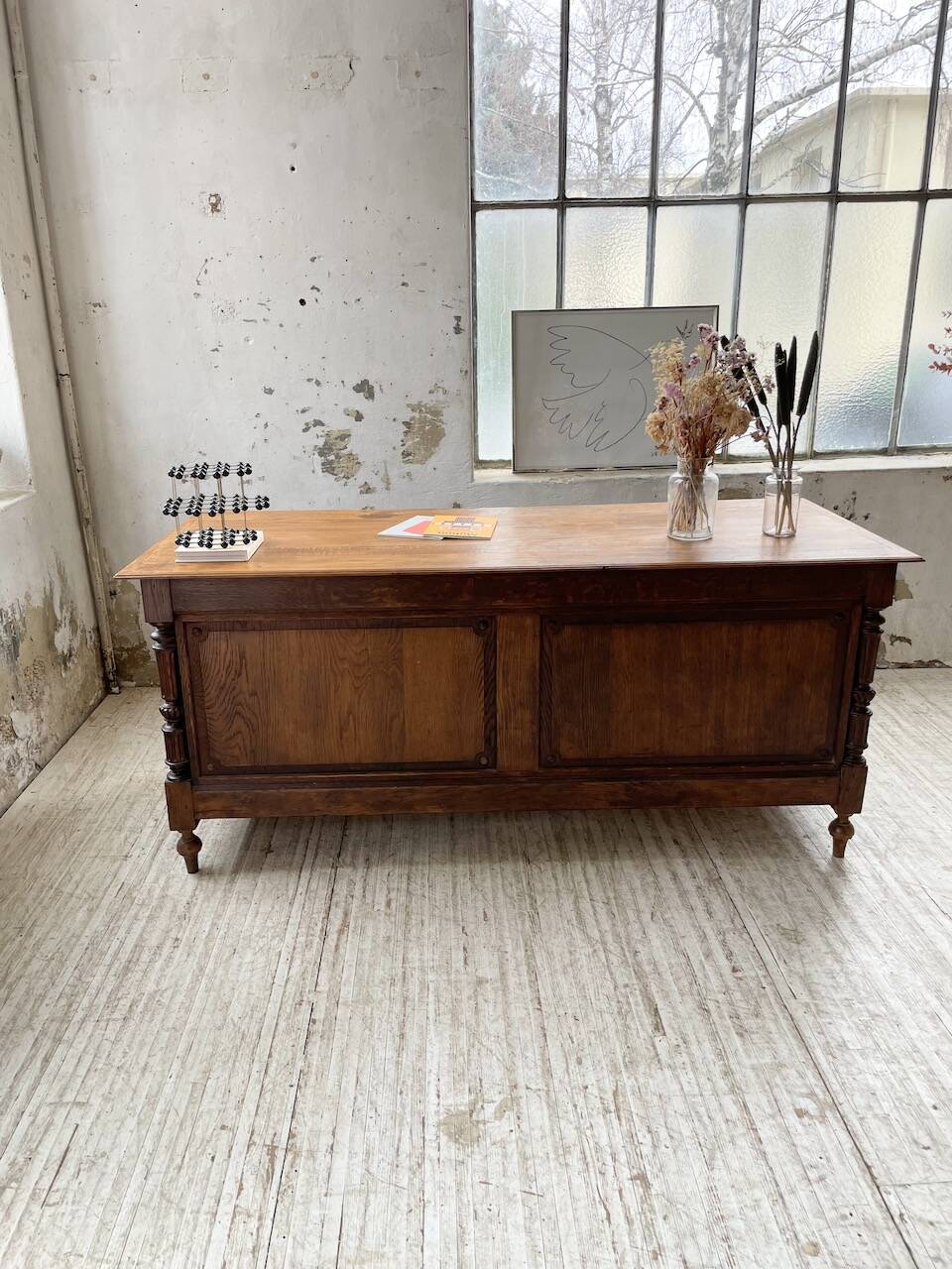 Comptoir en chêne drapier chêne 1900