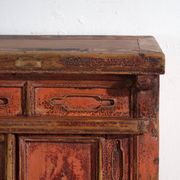 Shanxi buffet in original red paint with four drawers – China, circa 1930