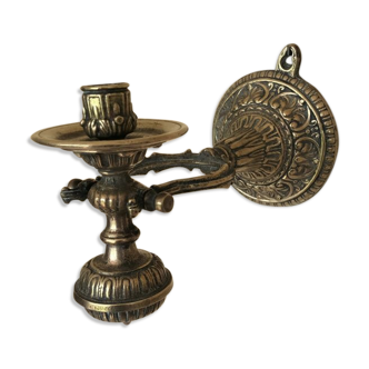 19th bronze swing boat candlestick