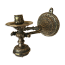 19th bronze swing boat candlestick