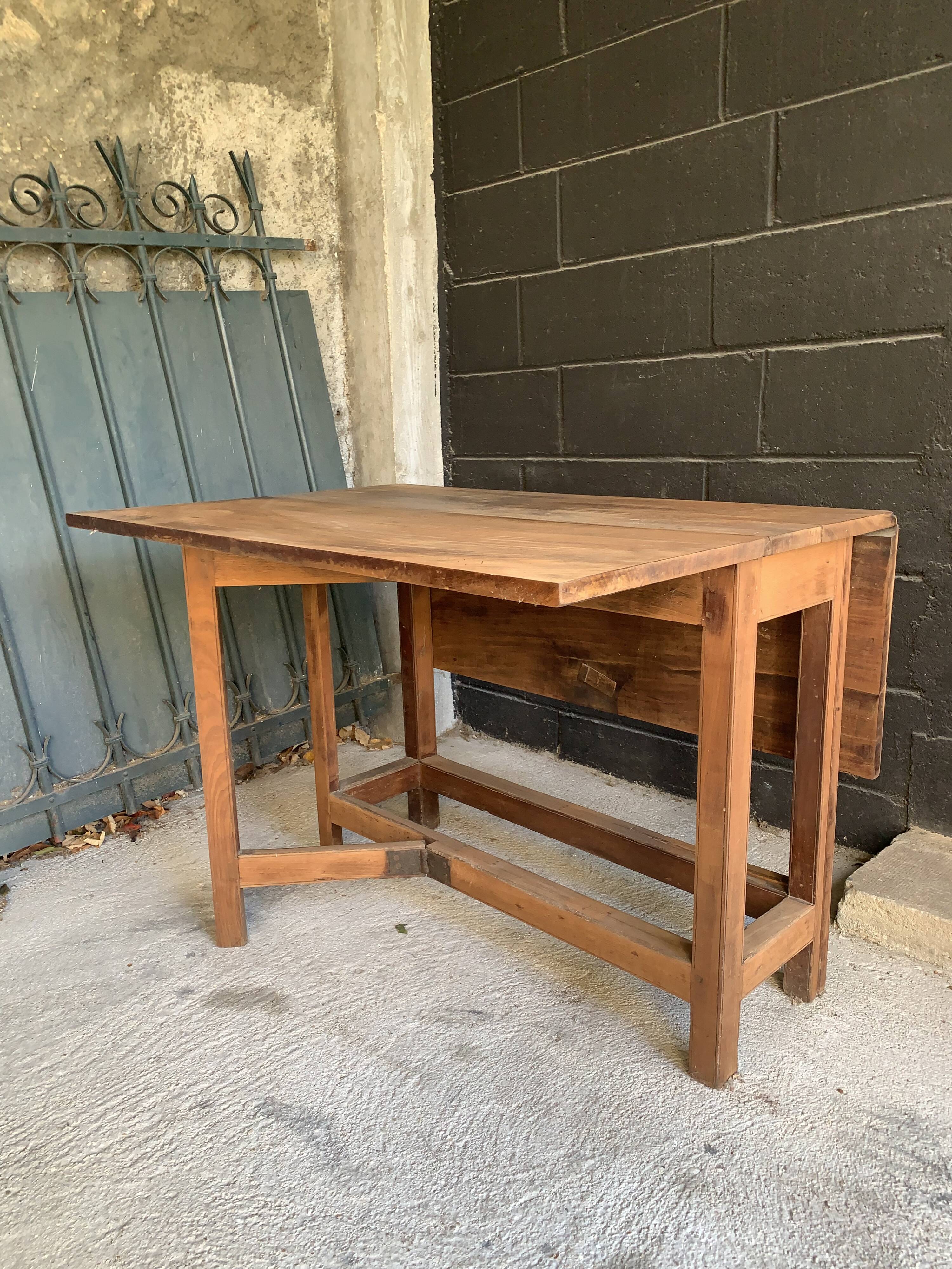 Solid wood table or console.