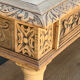 Console chêne brut massif décor végétal sculpté fin XIXe