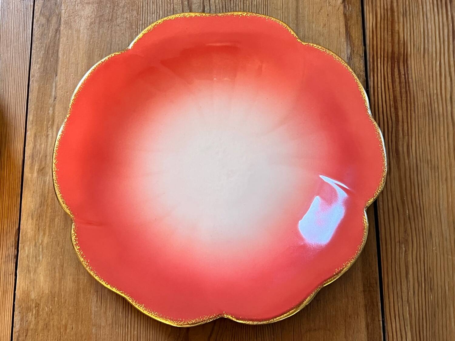 Set of 6 vintage floral plates by Geneviève Lethu
