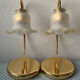 Paire de lampes Fleur vintage 80’