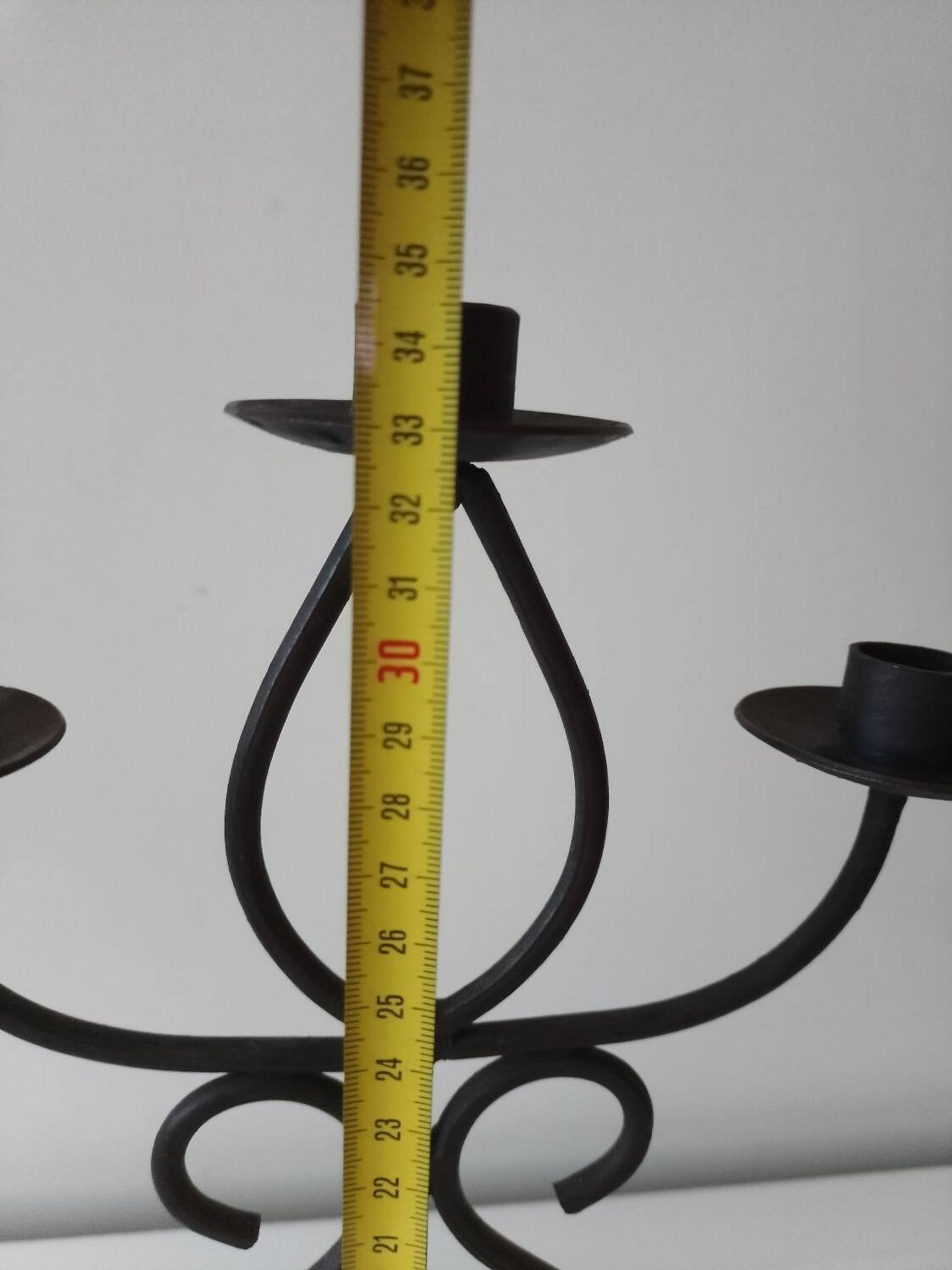 Raw wrought iron chandelier