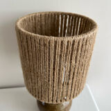 Lamp in stoneware and jute