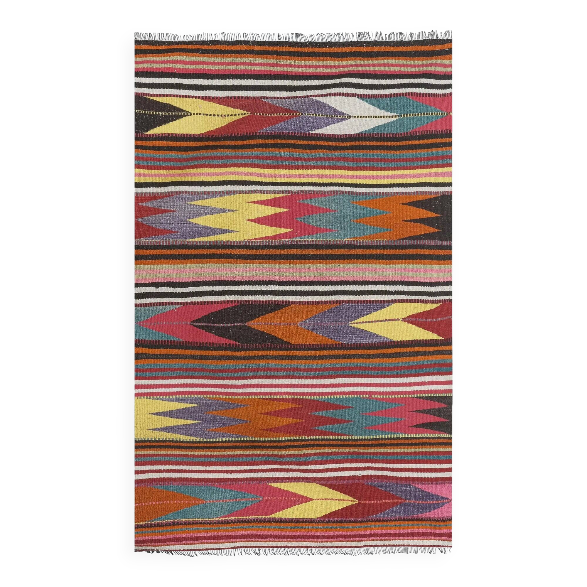Kilim turc vintage tissé main 91x150 cm
