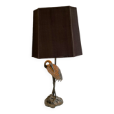 Lampe de table bronze héron années 1950