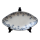 Ceramic dish with arabesque and flower decorations E. Bourgeois Terre de Fer