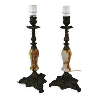 Old marble chandelier lamps