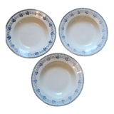 Choisy le Roi Boulenger 3 hollow plates model Parmentier Terre de Fer