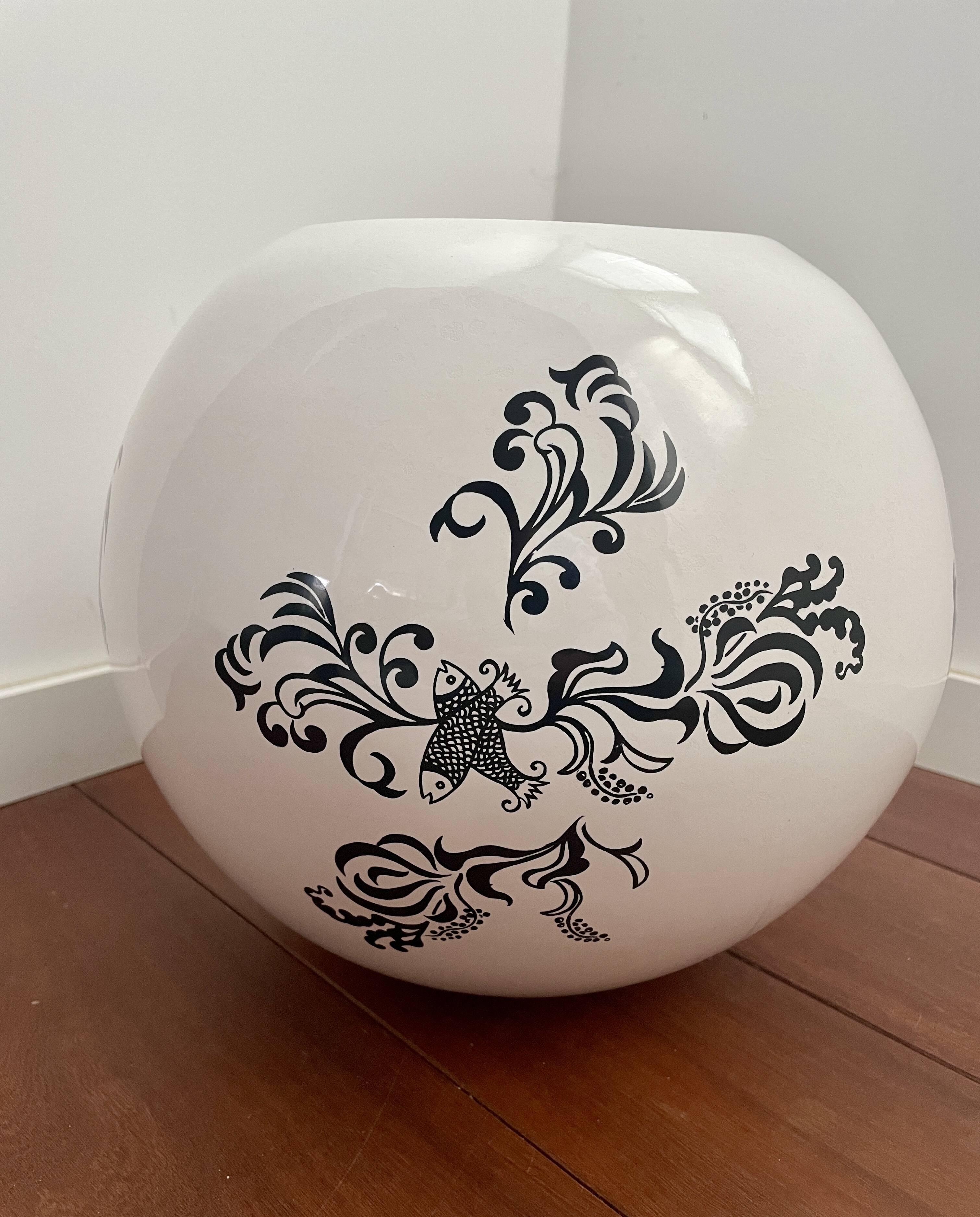 Vintage Molin Charolles Ball Vase 28 cm