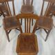 Set of 6 antique bistro chairs