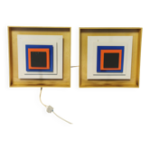 Deux appliques de Bent Karlby et produites par LYFA, modèle Kvadrille.
