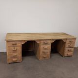 Double oak desk