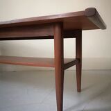 Scandinavian teak wood coffee table, 1960