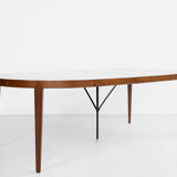 Midcentury Danish round dining table in teak by Severin Hansen for Haslev 1960s