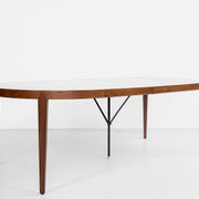 Midcentury Danish round dining table in teak by Severin Hansen for Haslev 1960s